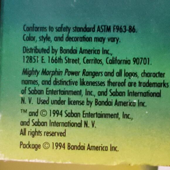 Vintage 1994 Bandai Power Rangers Deluxe Thunderzord Assault Team - Picture 7 of 8